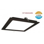 Downlight panel LED Cuadrado 225x225mm Negro 18W CCT